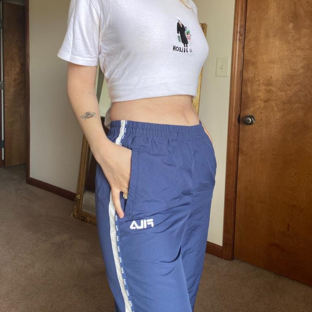 90s Fila Track Pants in Blue